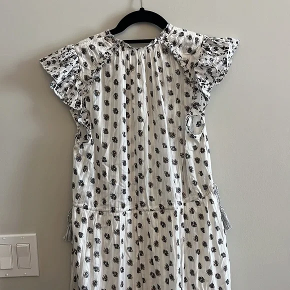 Ulla Johnson Printed Benita Midi Dress in White size 6 - Picture 4 of 4